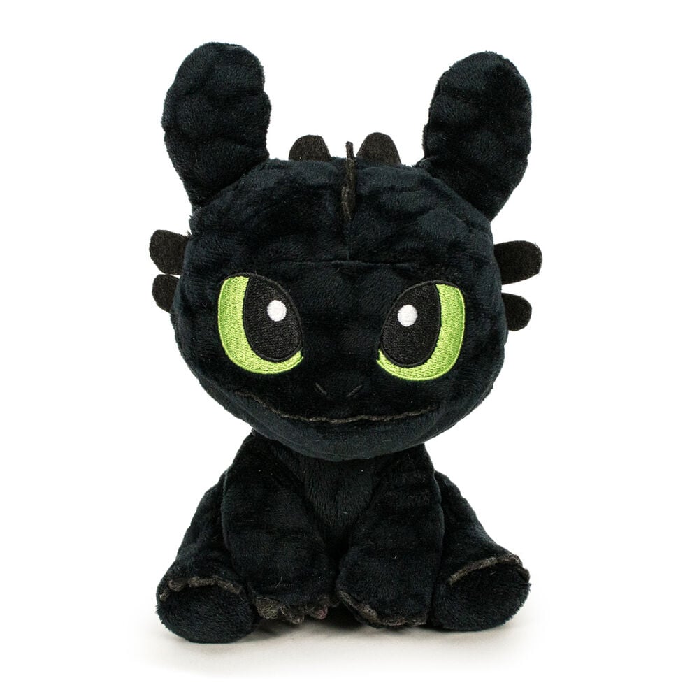 Jouet en peluche représentant Krokmou yeux ouverts de 30 cm, univers Dragons