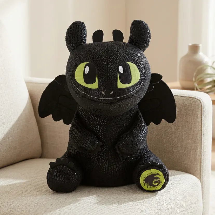 Krokmou Noir en peluche de l’univers Dragons
