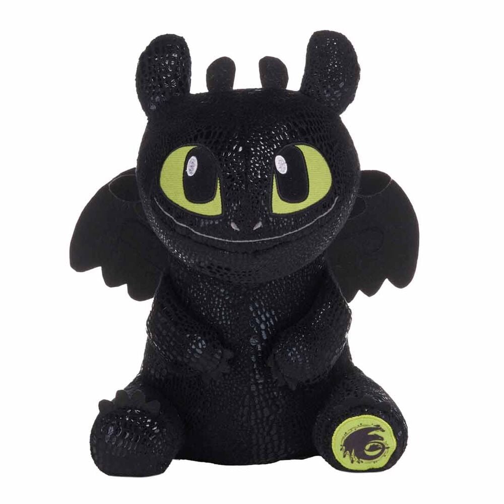 Jouet en peluche représentant Krokmou Noir de 30 cm, univers Dragons