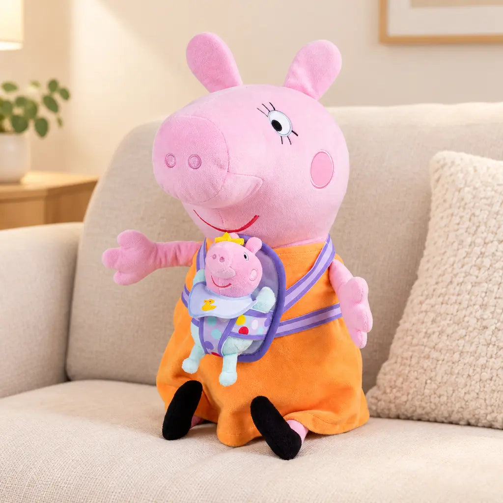 Peluche Maman Pig avec Evie Peppa Pig 33 cm