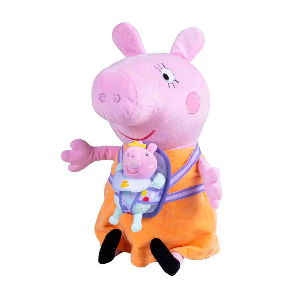 Maman Pig avec Evie de 33 cm, jouet en peluche inspiré de Peppa Pig