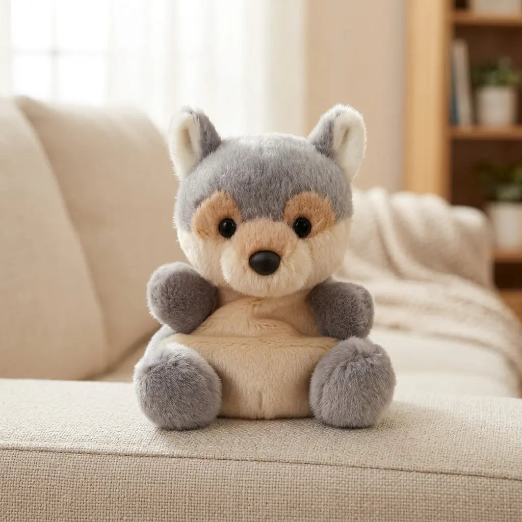 Loup en peluche kawaii de la marque Aurora