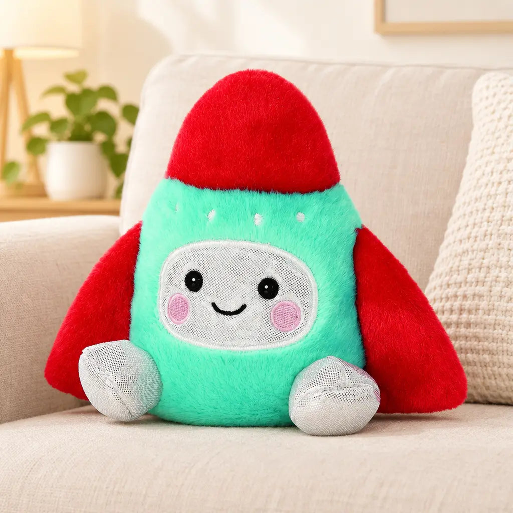 Fusée en peluche kawaii de la marque Aurora