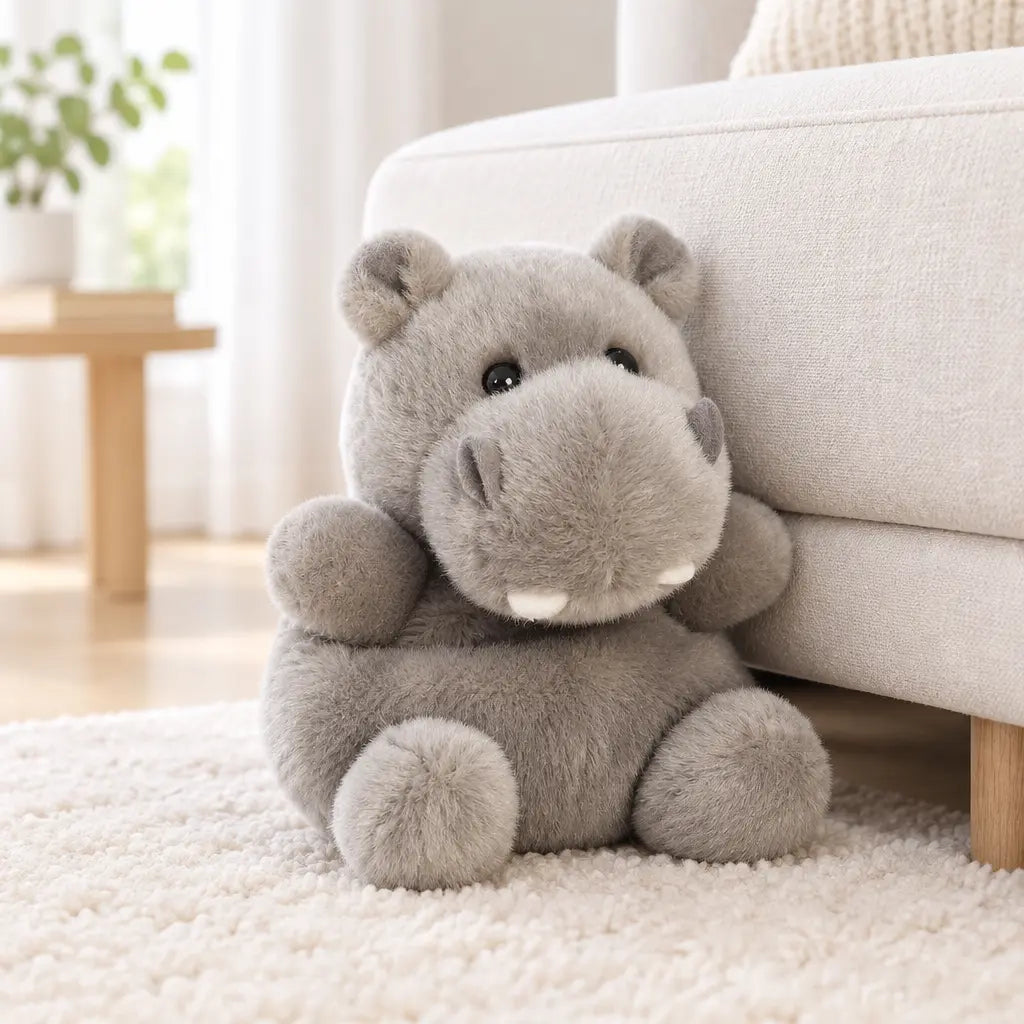 Mini Hippopotame en peluche kawaii de la marque Aurora