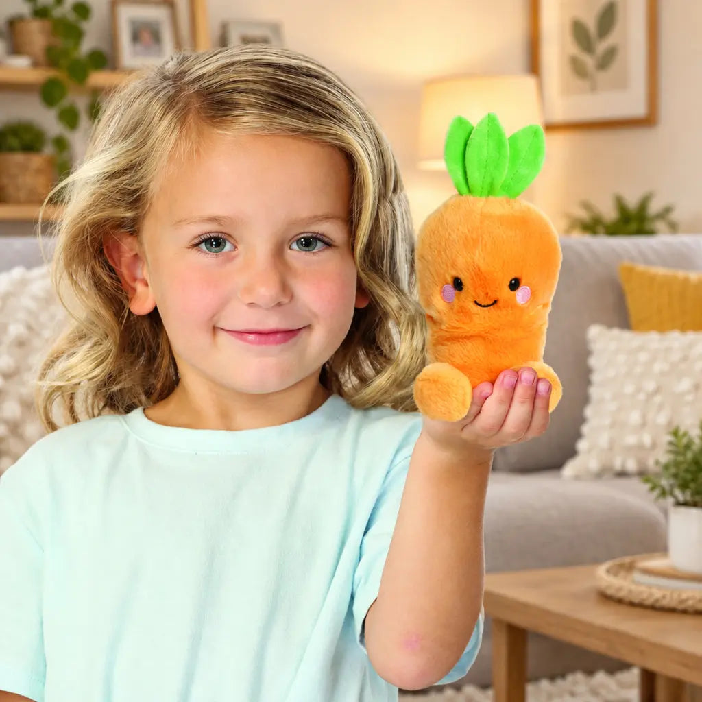 Carotte en peluche kawaii de la marque Aurora