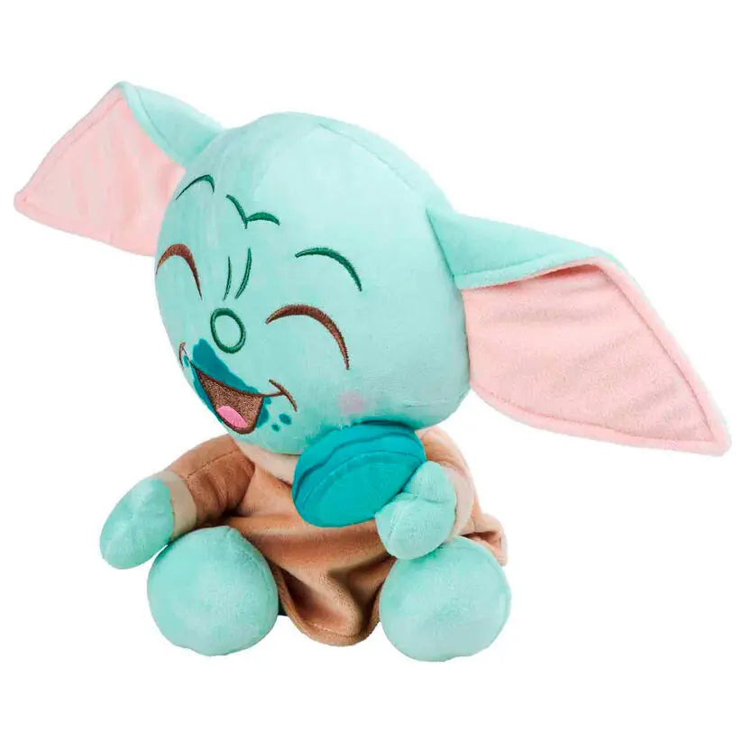 Jouet en peluche représentant Grogu Macaron de 25 cm, univers Star Wars