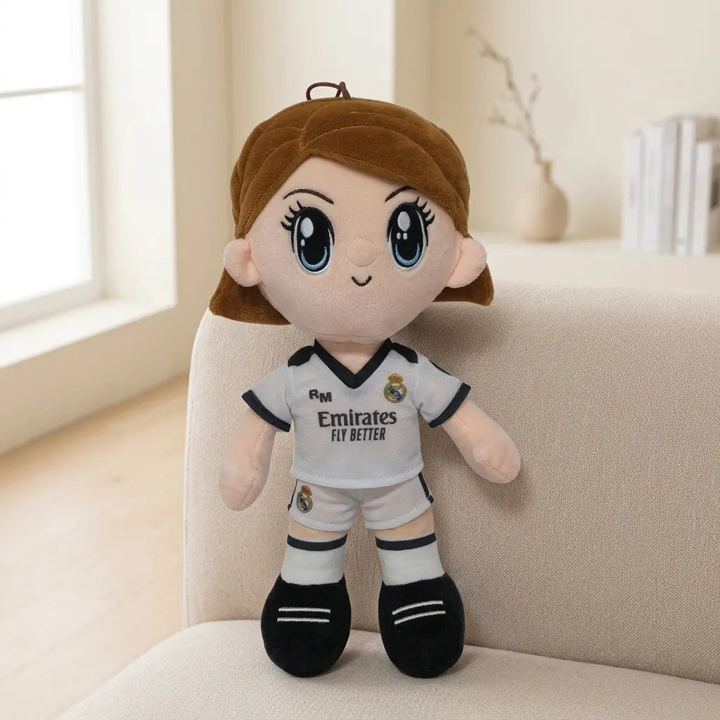 Joueuse de basket Real Madrid en version peluche