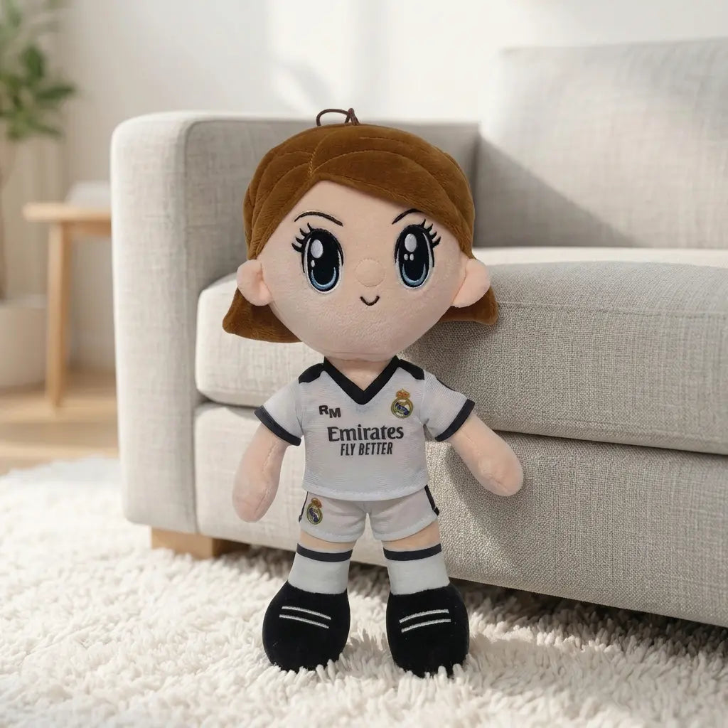 Peluche Joueuse de basket Real Madrid 36 cm