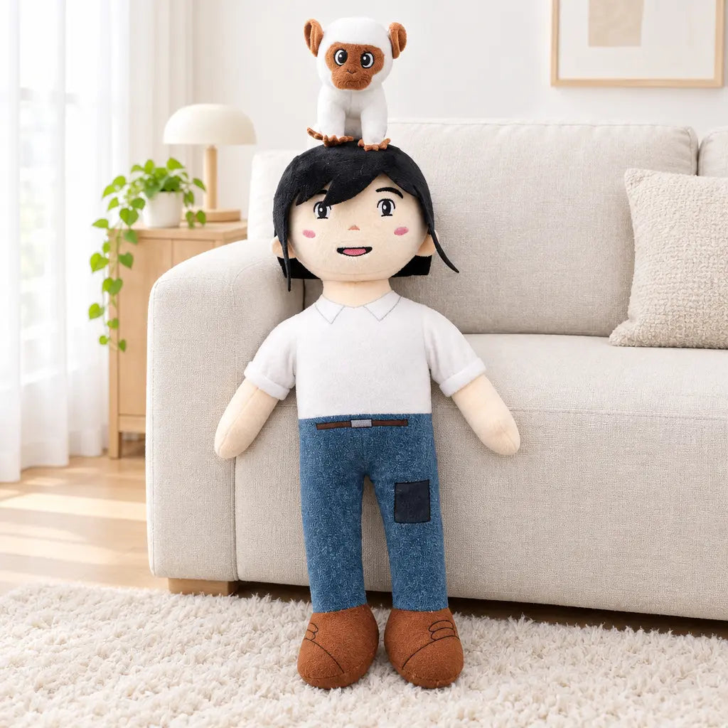 Marco et Amedio représenté en peluche