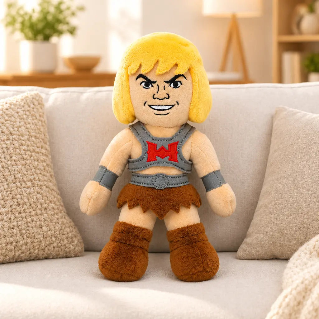 He-Man en peluche de l’univers Masters of the Universe