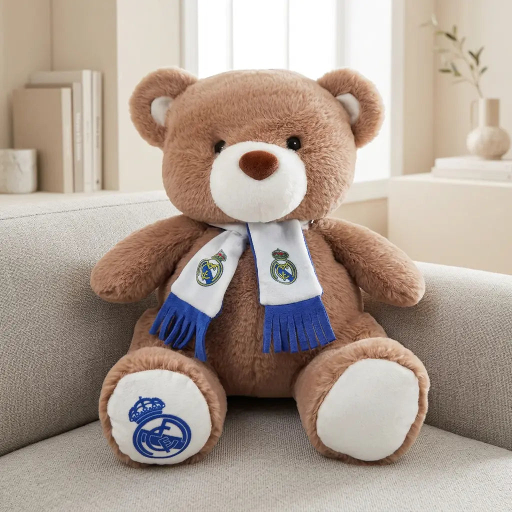 Peluche Ours écharpe Real Madrid 32 cm