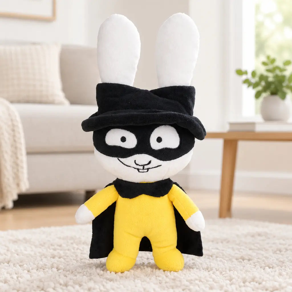 Super Gaspard Simon représenté en peluche