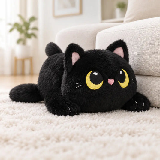 Peluche Chat Noir Mushy Friends 30 cm