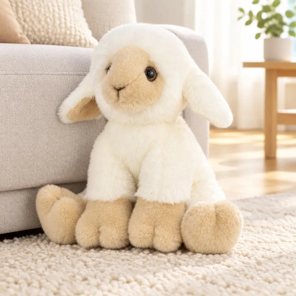 Mouton représenté en peluche