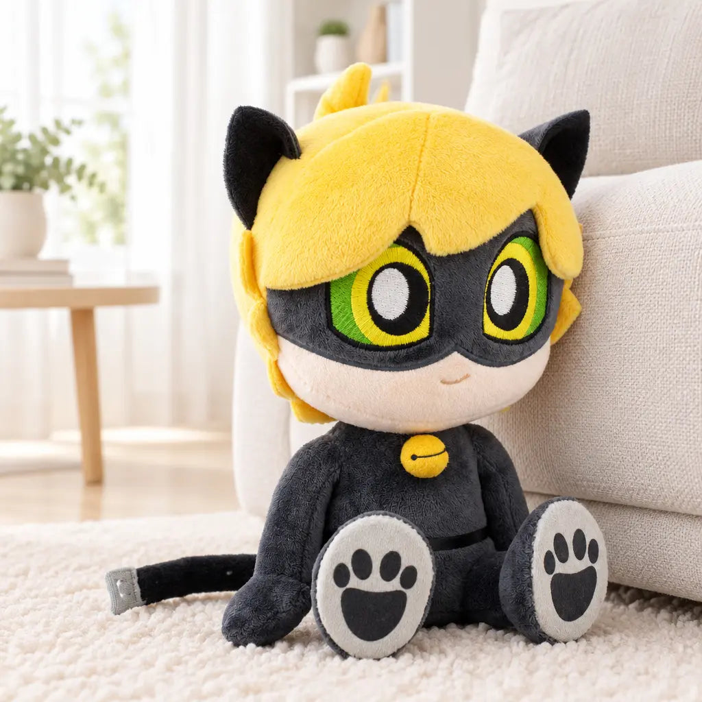 Chat Noir Ladybug en peluche de l’univers Miraculous