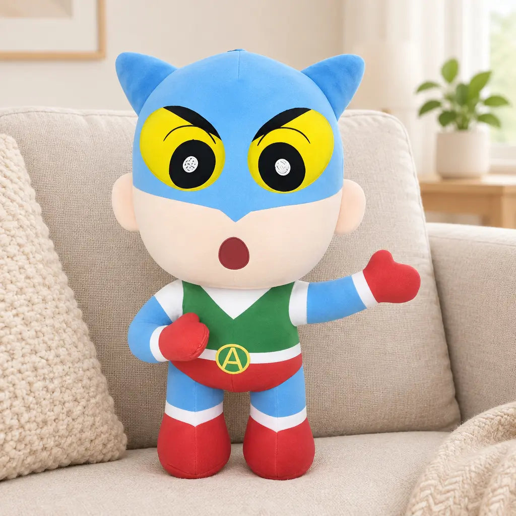Peluche Super-héros Shin Chan 20 cm