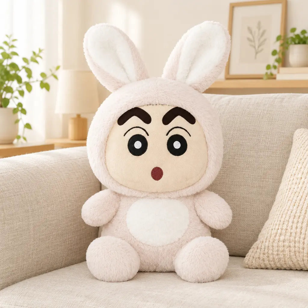 Peluche Lapin Rose Shin Chan 30 cm