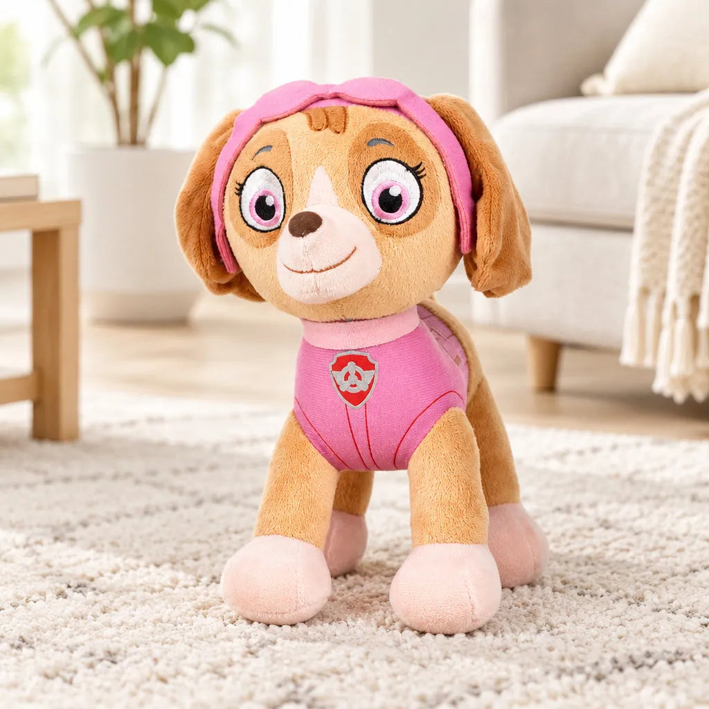 Jouet en peluche représentant Skye douce de 27 cm, univers Pat Patrouille