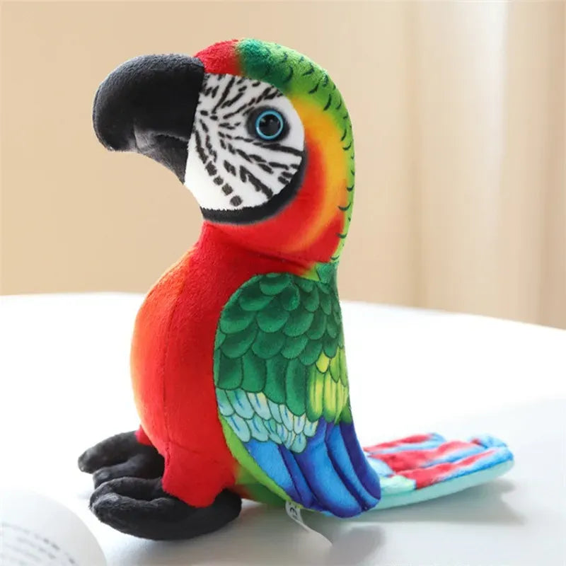 gold parrot plush toy