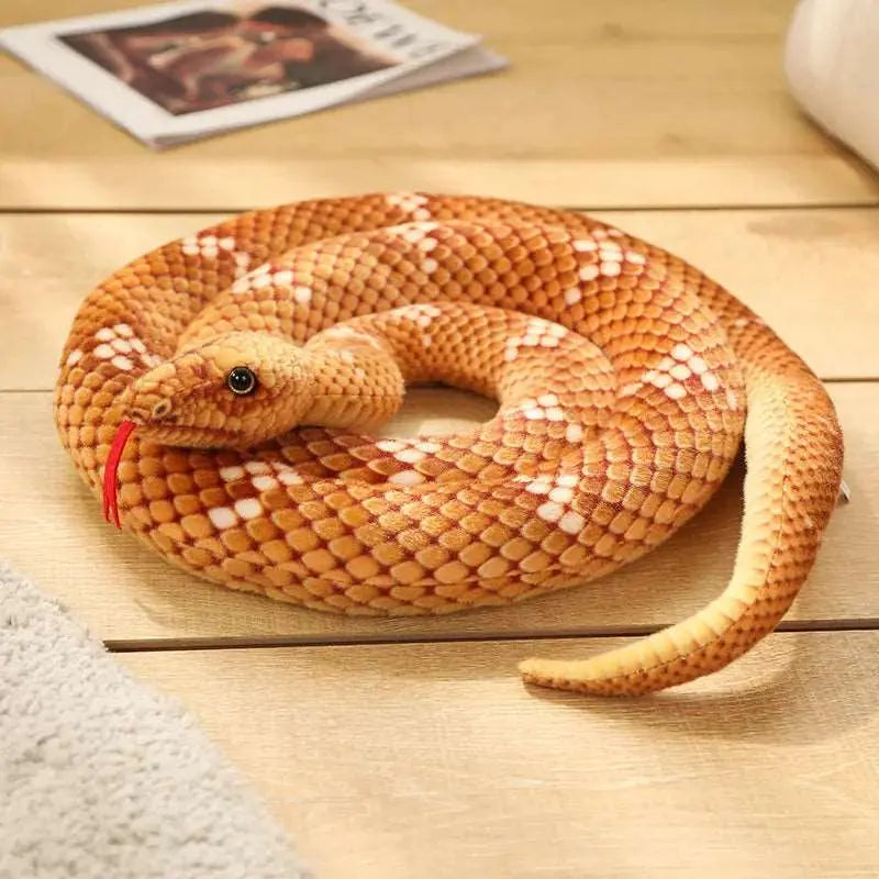 longue peluche serpent orange