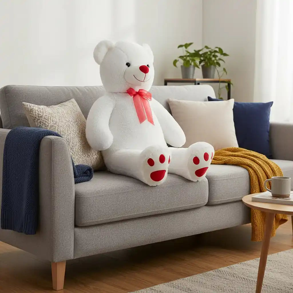 nounours blanc peluche