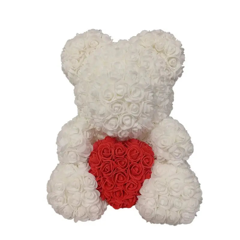 nounours en rose blanc