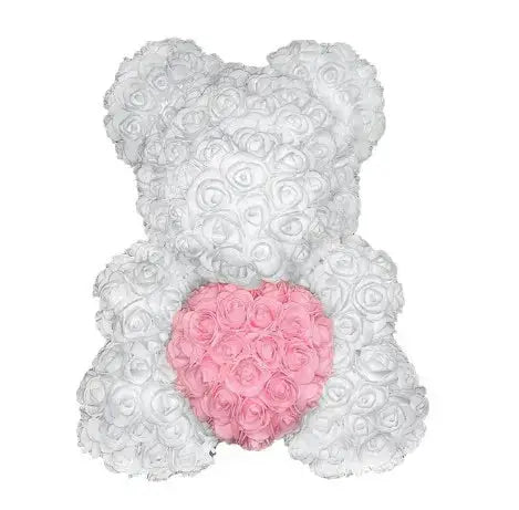 nounours en rose et blanc