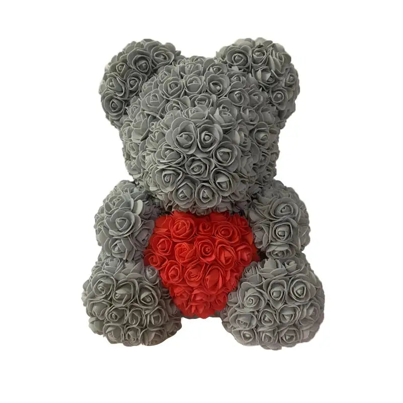 nounours en rose gris