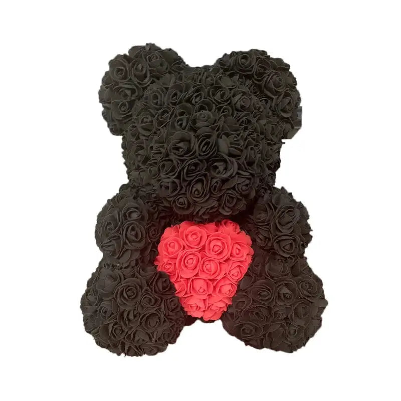 nounours en rose noir