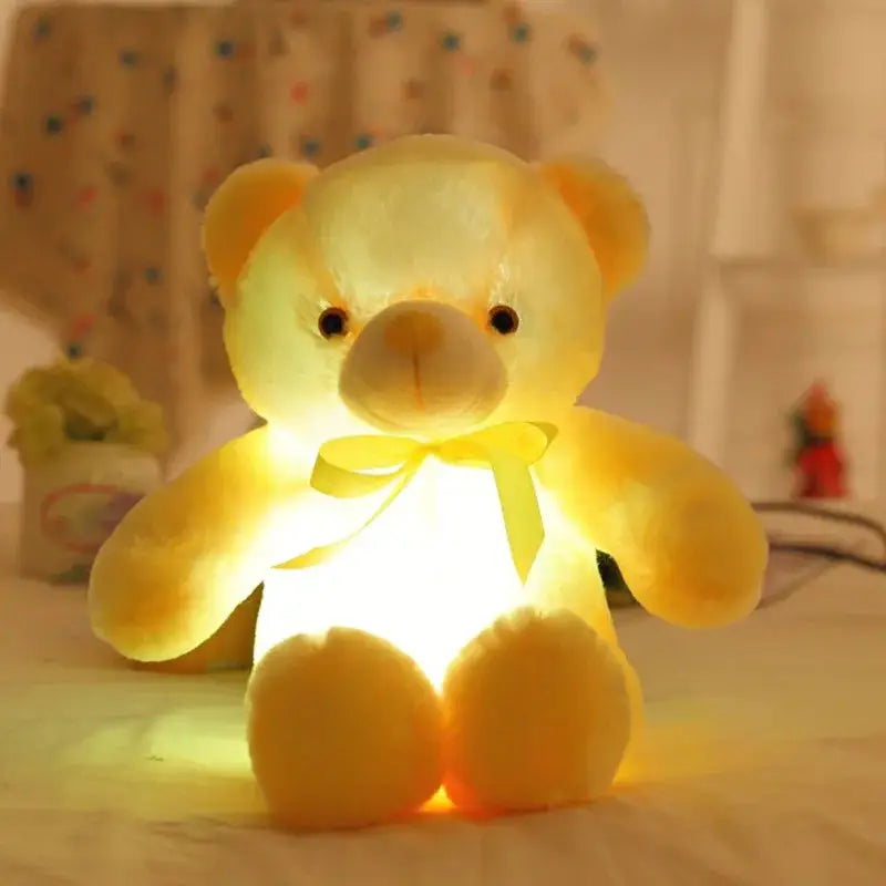 nounours lumineux jaune