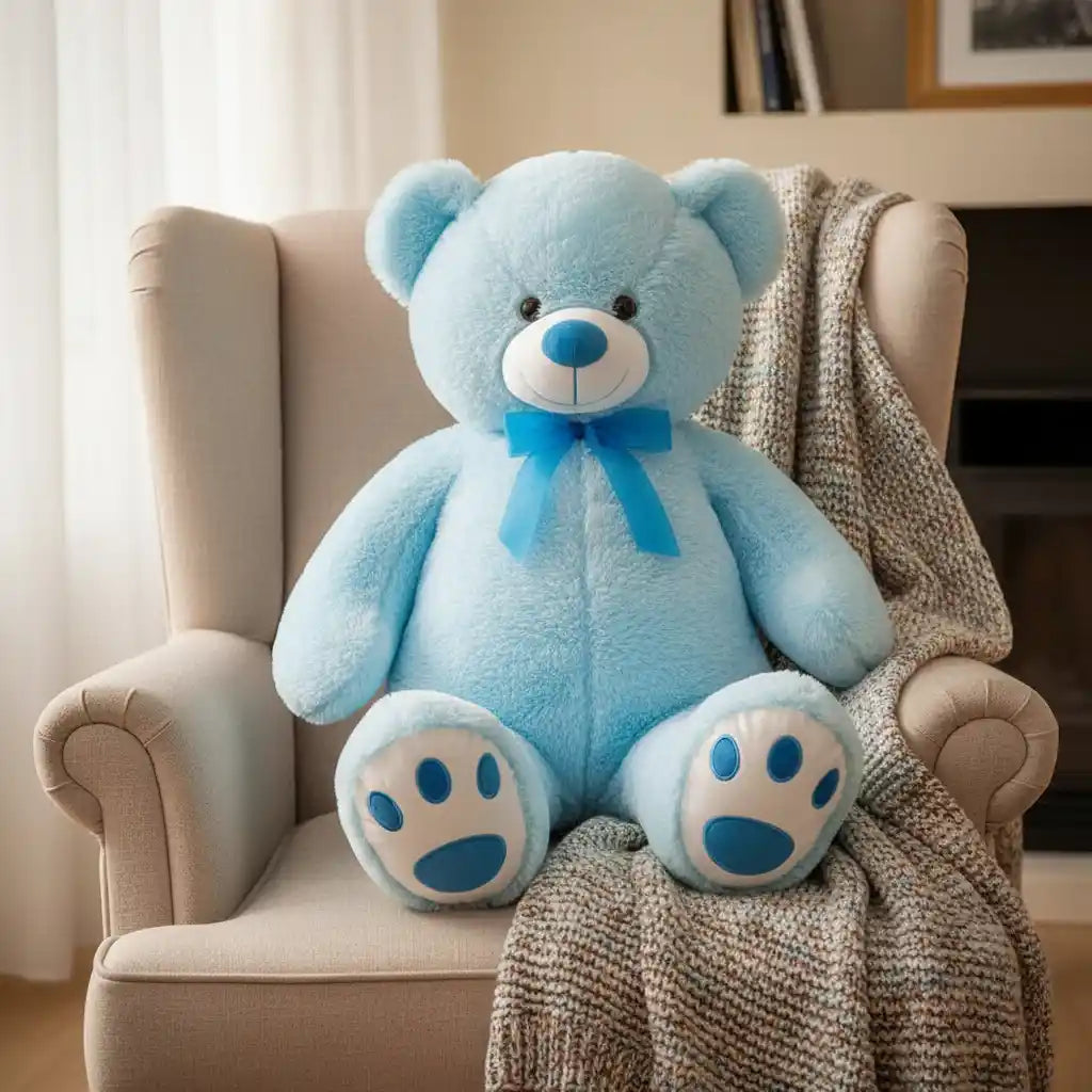 ours en peluche bleu