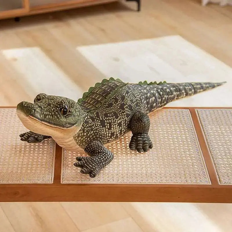 peluche alligator realiste verte