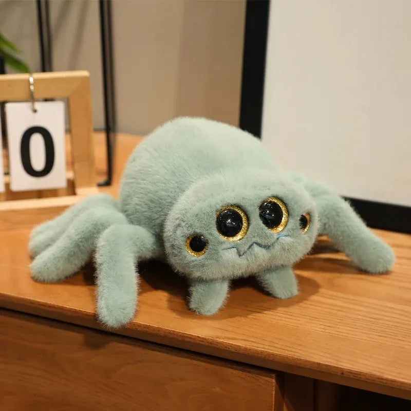 peluche de araña verde