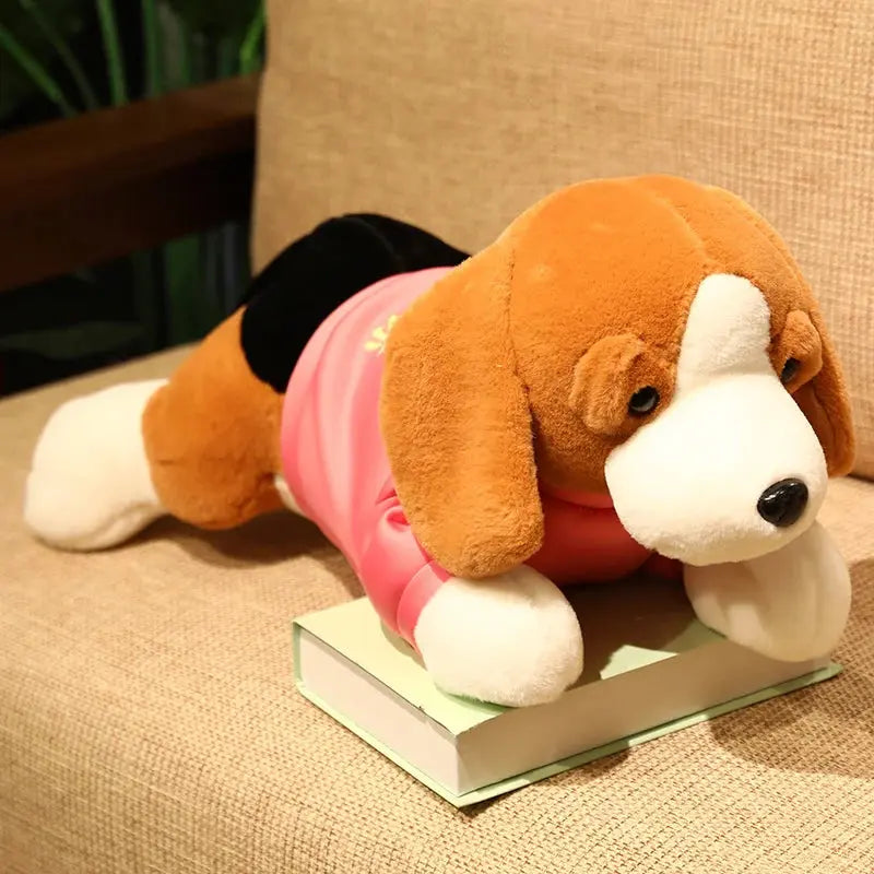 peluche beagle rose