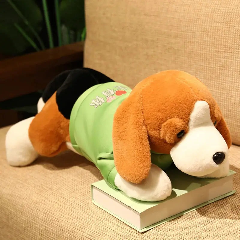 peluche beagle vert