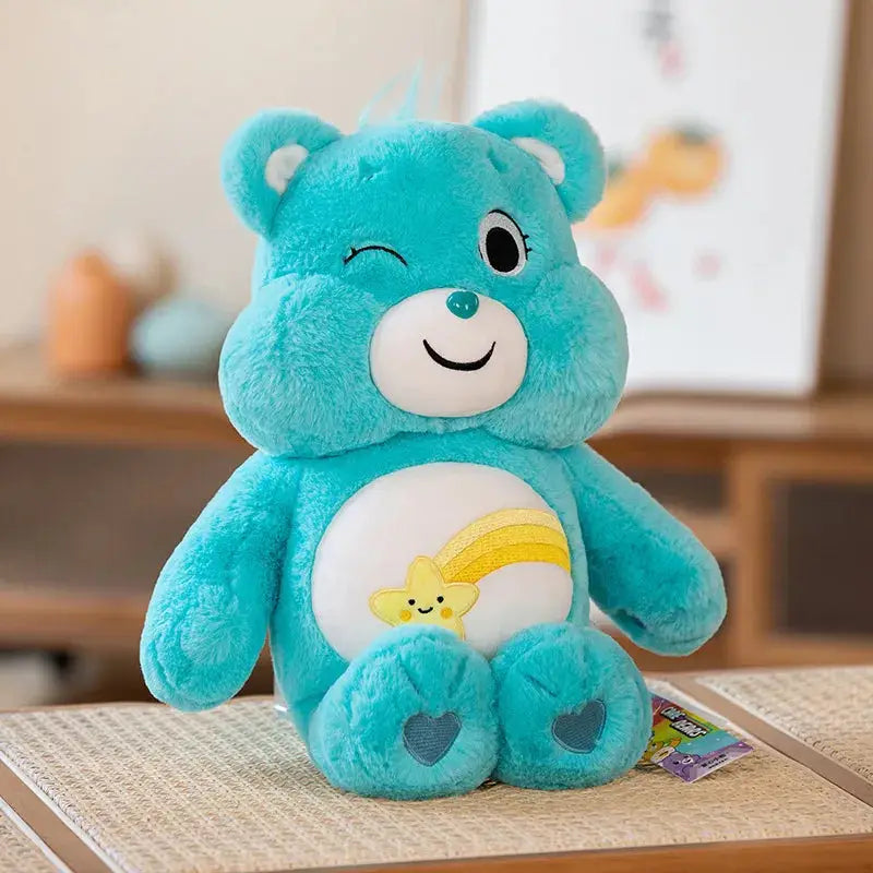 peluche bisounours turquoise