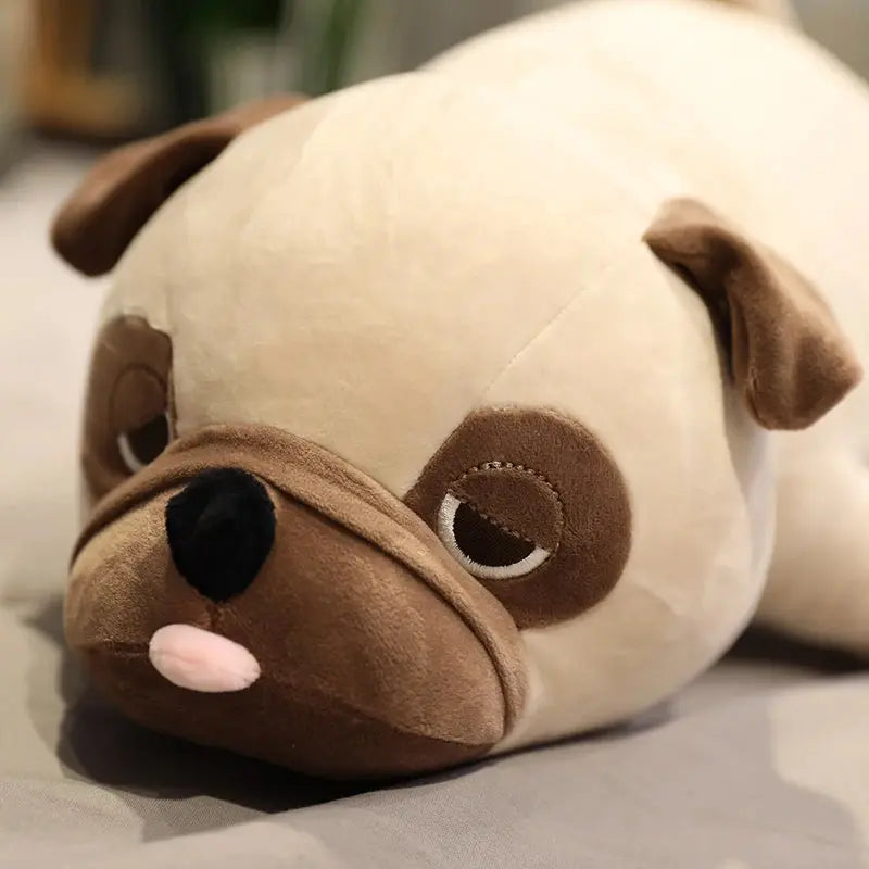 peluche bouledogue langue