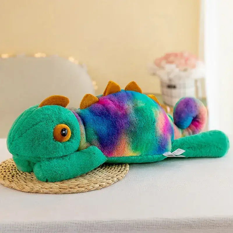 peluche cameleon coloré