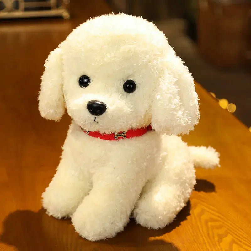 peluche caniche blanc