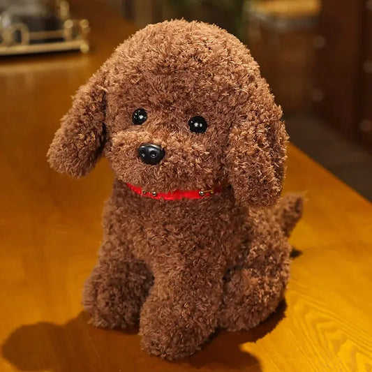 peluche caniche marron