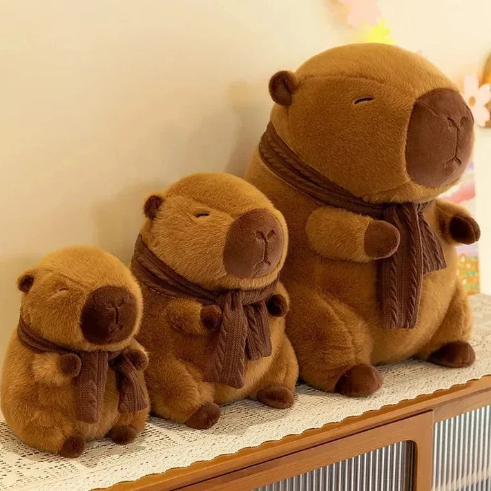 peluche capybara écharpe
