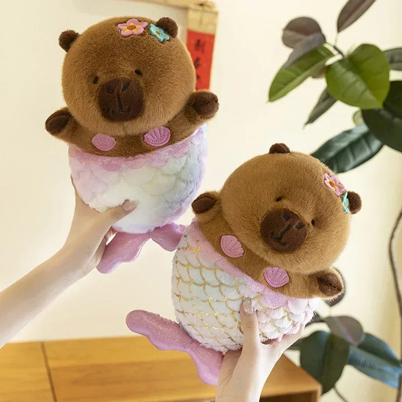 peluche capybara queue sirène