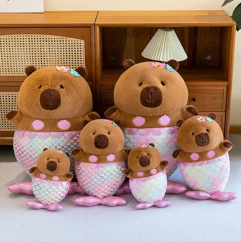peluche capybara sirène mignon