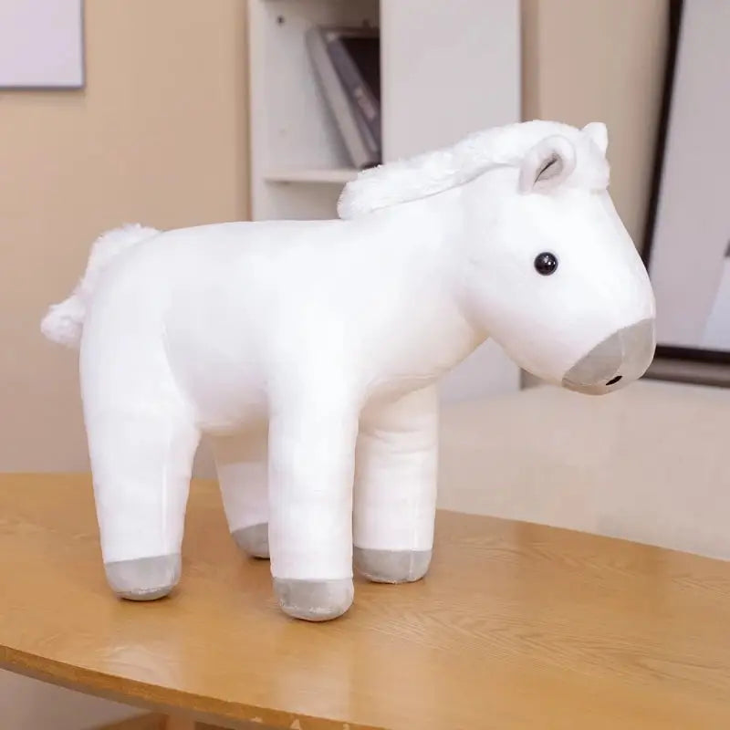 peluche cheval innocent blanc