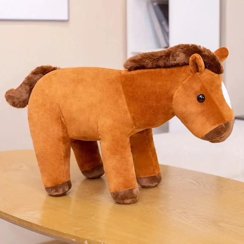 peluche cheval innocent marron