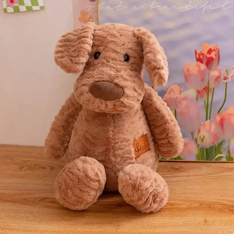 soft brown plush dog