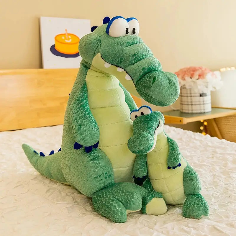 peluche crocodile assis