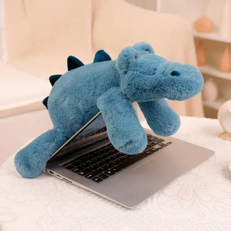 peluche crocodile bleu mignon