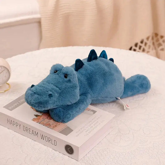 peluche crocodile bleu