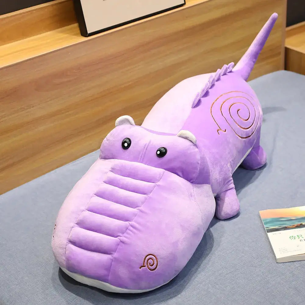 peluche crocodile violet